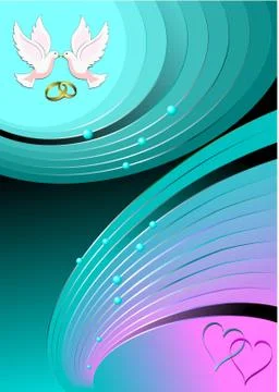 Abstract love background. Vector colored fine illustration Stock Illustration