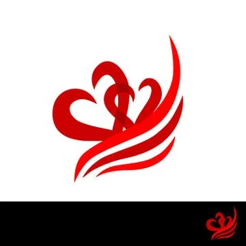 Abstract love symbol, design element Stock Illustration