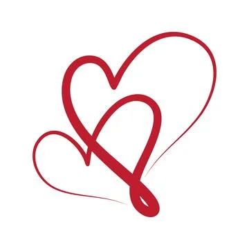 Abstract Love vector symbol in flat style Stock Illustration