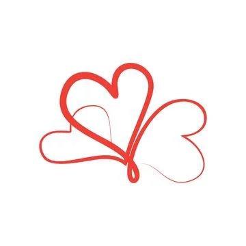 Abstract Love vector symbol in flat style Stock Illustration