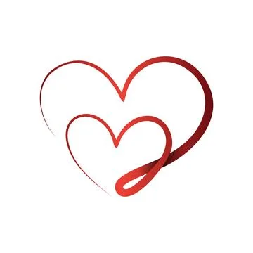 Abstract Love vector symbol in flat style Stock Illustration