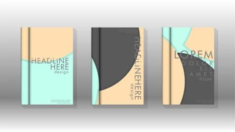 Abstract low circle shape background for corporate business annual report boo Illustrazione stock
