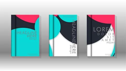Abstract low circle shape background for corporate business annual report boo Stock Illustration