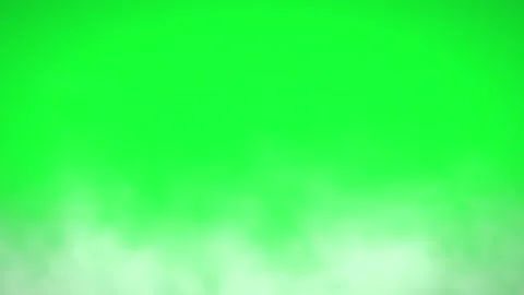 Abstract low lying white mist fog cloud effect on bright green background Stock-Footage 343254631