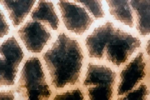 Abstract low poly animal giraffe skin Illustrazione stock