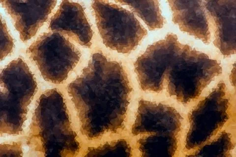 Abstract low poly animal giraffe Illustrazione stock
