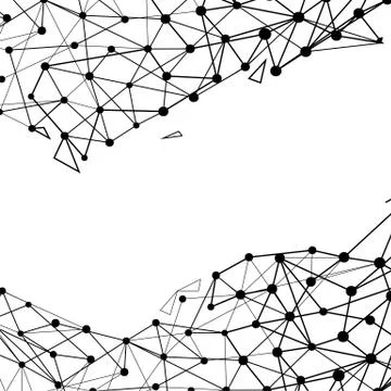 Abstract low poly background with copy space. Triangular grid vector Stock Illustration