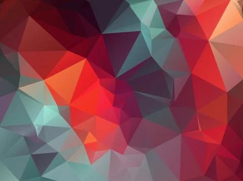 Abstract low poly background. Pattern of triangles. Polygonal design. Stretch Illustrazione stock