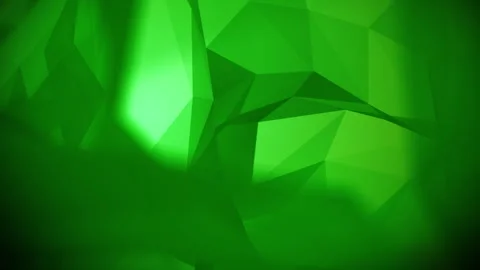 Abstract low poly background of triangles in green colors. Looped animation Stock Footage 260329747