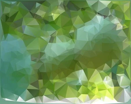 Abstract low poly background of triangles in green colors 스톡 일러스트