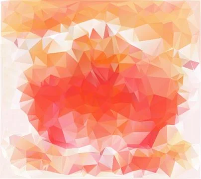 Abstract low poly background of triangles in red colors Stock Illustration