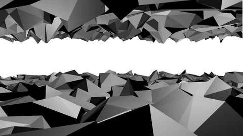 Abstract low poly black background. top and bottom moving peaks Stock Footage 82488302