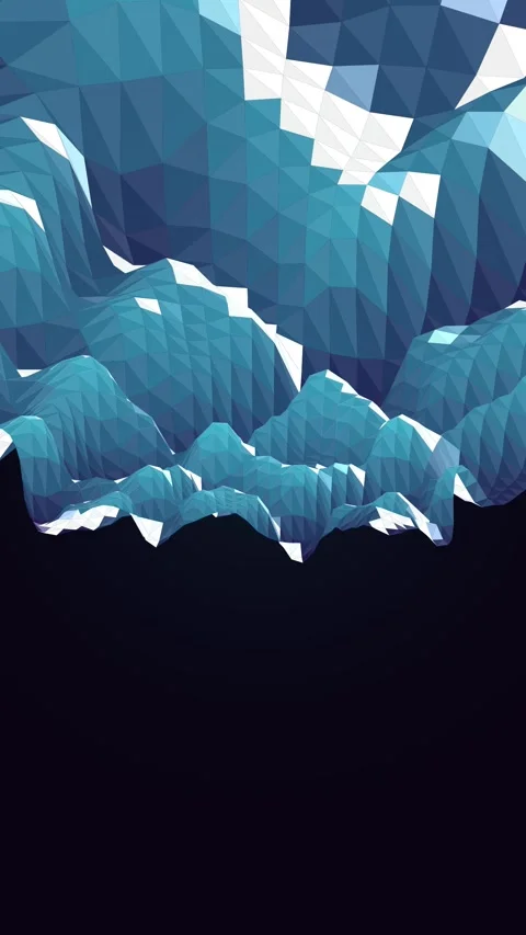 Abstract low poly blue geometric background for futuristic data visualization Stock Footage 345492273