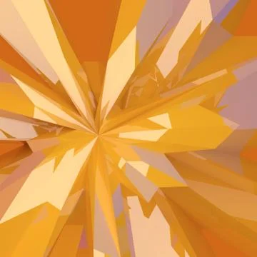 Abstract low poly broken yellow glass background Stock Illustration