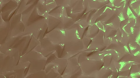 Abstract Low Poly Brown and Green Liquid Loop Stock Footage 341511320