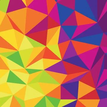 Abstract Low Poly Colorful Background Template. Vector pattern Ilustração Stock