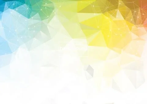 Abstract low poly colorful technology vector background. Connection structure Stock Illustration
