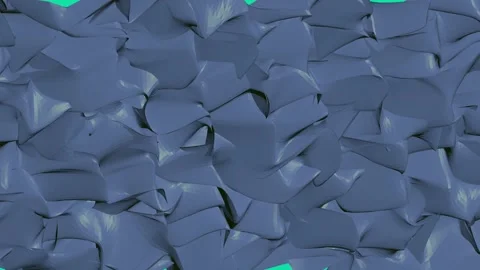 Abstract Low Poly Fluid Waves Moving Chaotically 3D Render Seamless Loop 動画素材 340277515