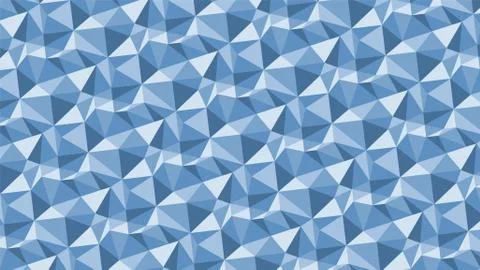Abstract low poly geometric background with triangles in blue colors. Mosaic Stock Illustration