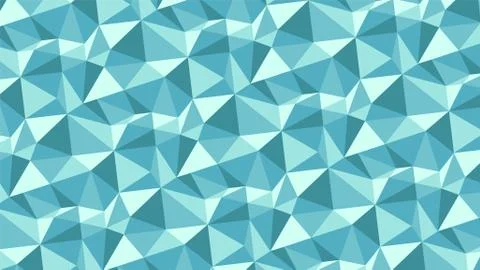 Abstract low poly geometric background with triangles in green colors. Mosaic Stock Illustration