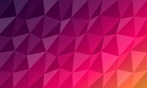 Abstract low poly geometric background with vibrant red gradient Illustrazione stock
