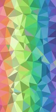 Abstract low-poly geometric background with colorful triangles in pink, gre.. Illustrazione stock