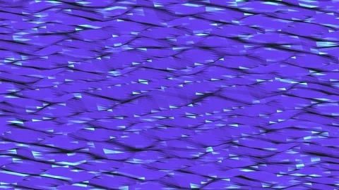 Abstract Low Poly Geometric Mesh Surface Chaotic Waves Seamless Loop 3D Render Stock Footage 340546431