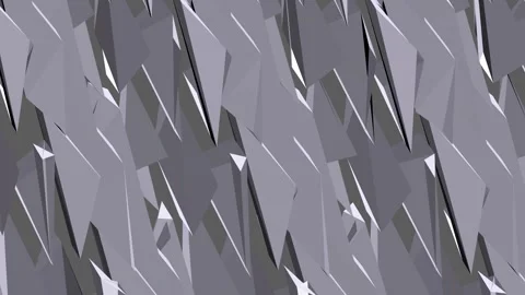 Abstract Low Poly Geometric Mesh Surface Chaotic Waves Seamless Loop 3D Render Stock Footage 340546432