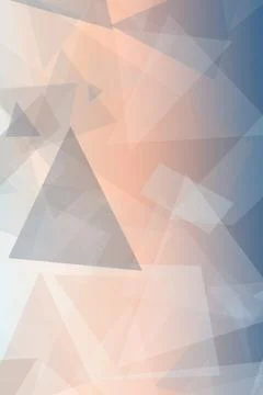 Abstract low-poly geometric pattern with soft blue and cream triangles, cre.. Stock Illustration