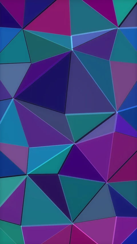 Abstract low poly geometric triangle pattern loop animation background Stock Footage 346736262