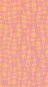 Abstract low-poly gradient background featuring wavy polygon shapes in peac.. Illustrazione stock