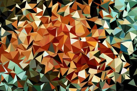 Abstract Low Poly Gradient Color Triangles Background Texture. 3d Rendering Stock Illustration