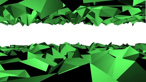 Abstract low poly green background. top and bottom moving peaks Video stock 82443846