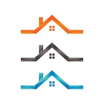 Abstract low poly house real estate outline set vector Stock Illustration