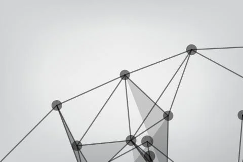 Abstract low poly lines mesh white. Background Technology connecting dots and Stock Illustration