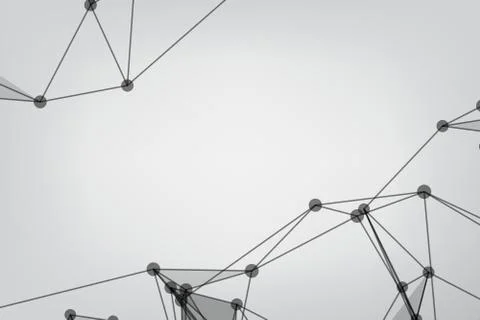 Abstract low poly lines mesh white. Background Technology connecting dots and Stock Illustration