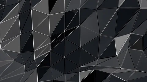 Abstract low poly metal mirror surface loop 스톡 동영상 81631894