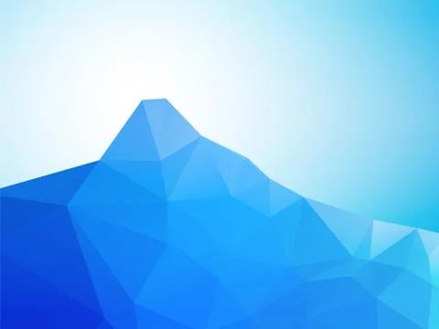 Abstract low poly mountain Stock Illustration