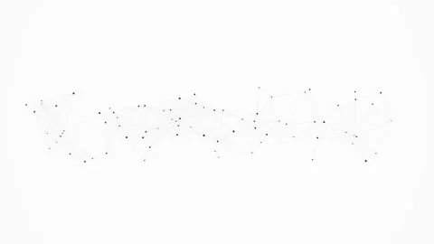Abstract Low Poly Network with Connected Lines and Dots Stock Footage 344033606