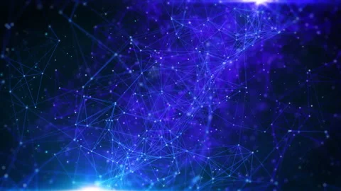 Abstract low poly network connection structure spin loop 4K motion Stock Footage 255592612