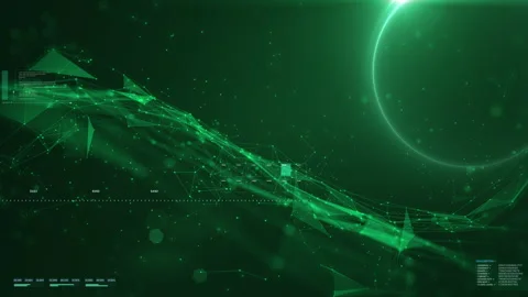 Abstract low poly network connection structure Stock Footage 338212851