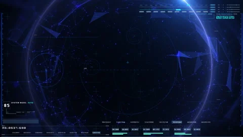 Abstract low poly network connection structure 4K motion Vídeo Stock 338212903