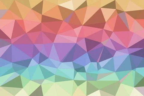 Abstract low-poly polygon background with pastel purple, pink, and green to.. Stock Illustration