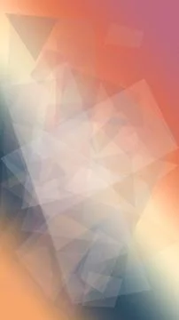 Abstract low-poly polygon gradient background in soft pink, orange, and blu.. Illustrazione stock