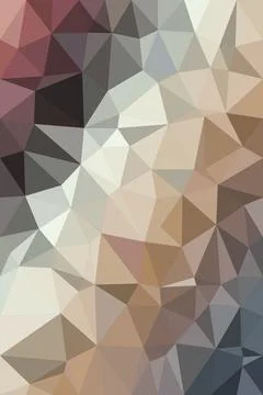 Abstract low-poly polygon pattern background with pastel blue, beige, mauve.. Stock-Illustration