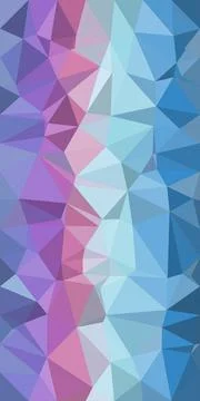 Abstract low-poly polygon pattern blending purple and blue hues, creating a.. Stock Illustration