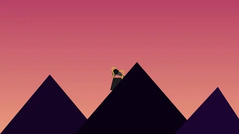 Abstract Low Poly Ram Modern Motion Loop Stock Footage 333976313