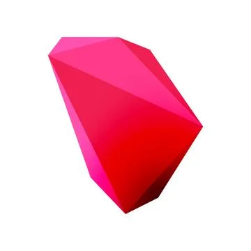 Abstract low poly stone design. Geometric 3d vector design element Illustrazione stock
