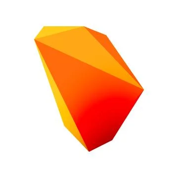 Abstract low poly stone design. Geometric 3d vector design element Illustrazione stock