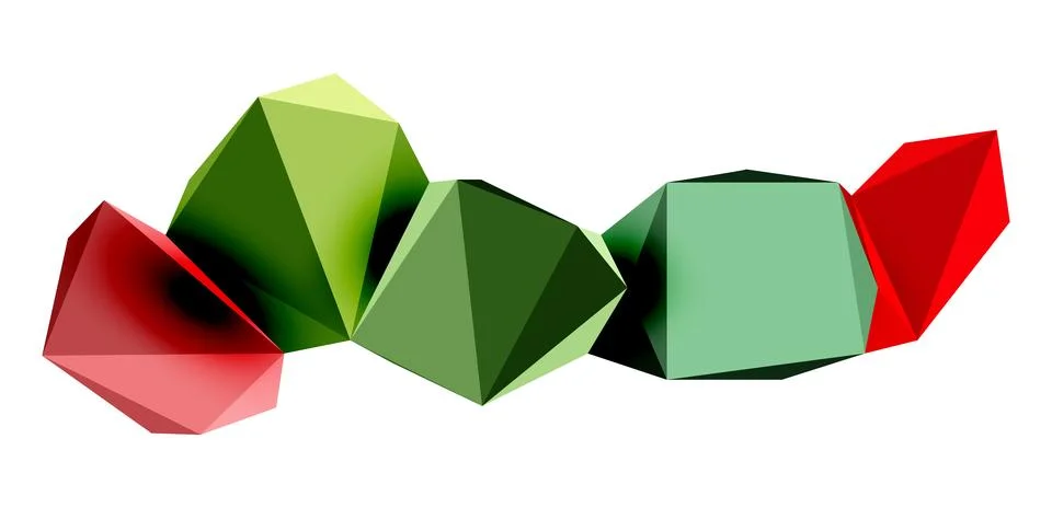 Abstract low poly stone design. Geometric 3d vector design element Illustrazione stock